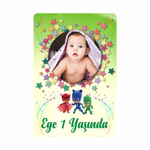 Pijamaskeliler Temalı Doğum Günü Magneti